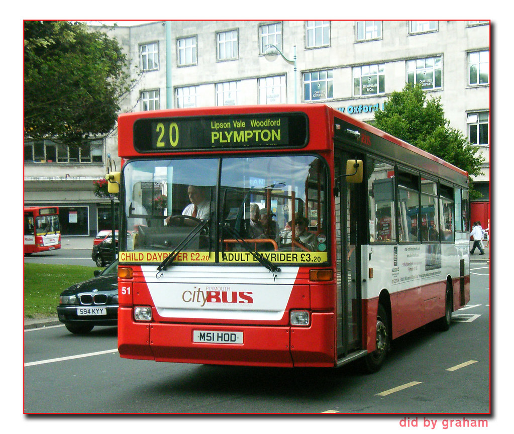 x Plymouth Citybus 051 M51HOD (now withdrawn)