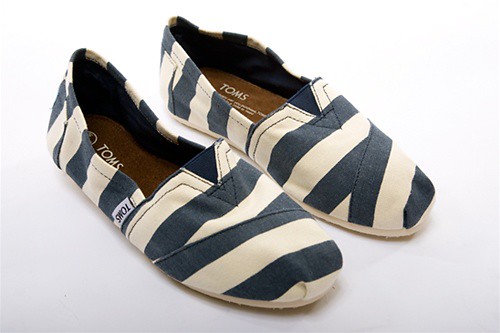 Navy Stripe TOMS Shoes @ TheGreenloop.com | Created with a s… | Flickr