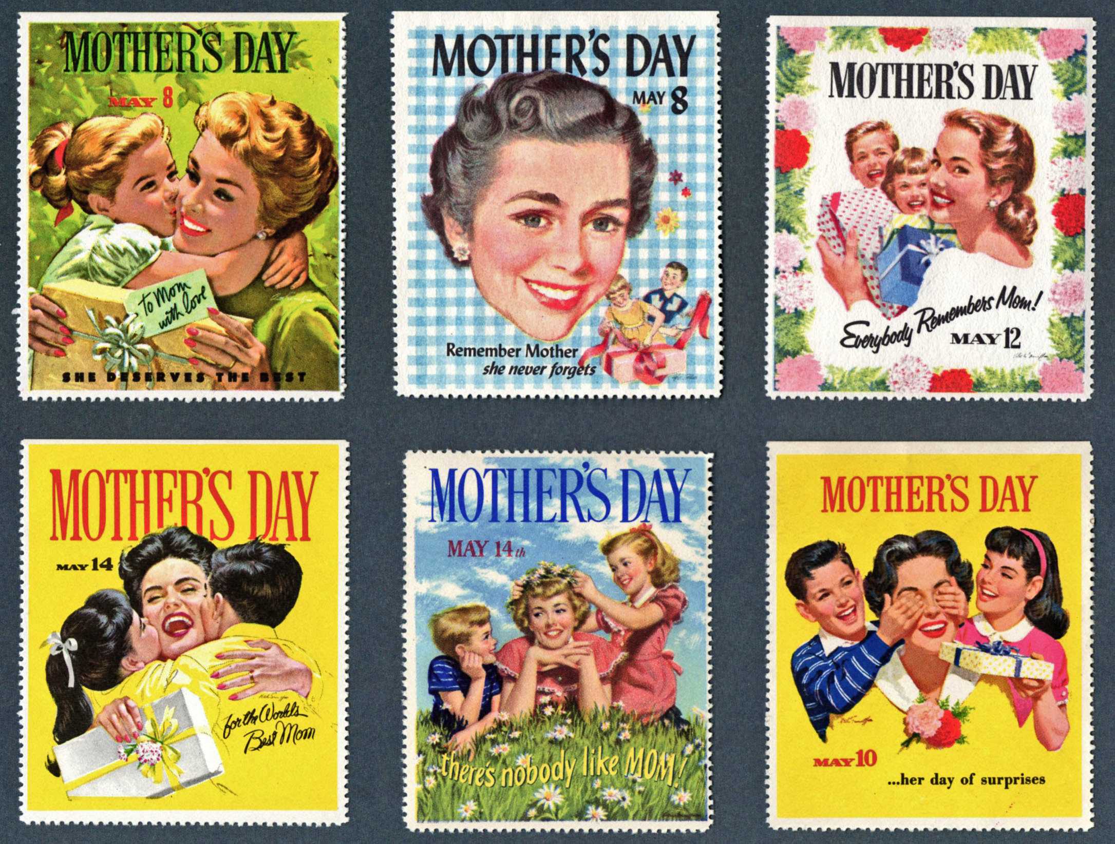 Mother's Day stamps - 1950s