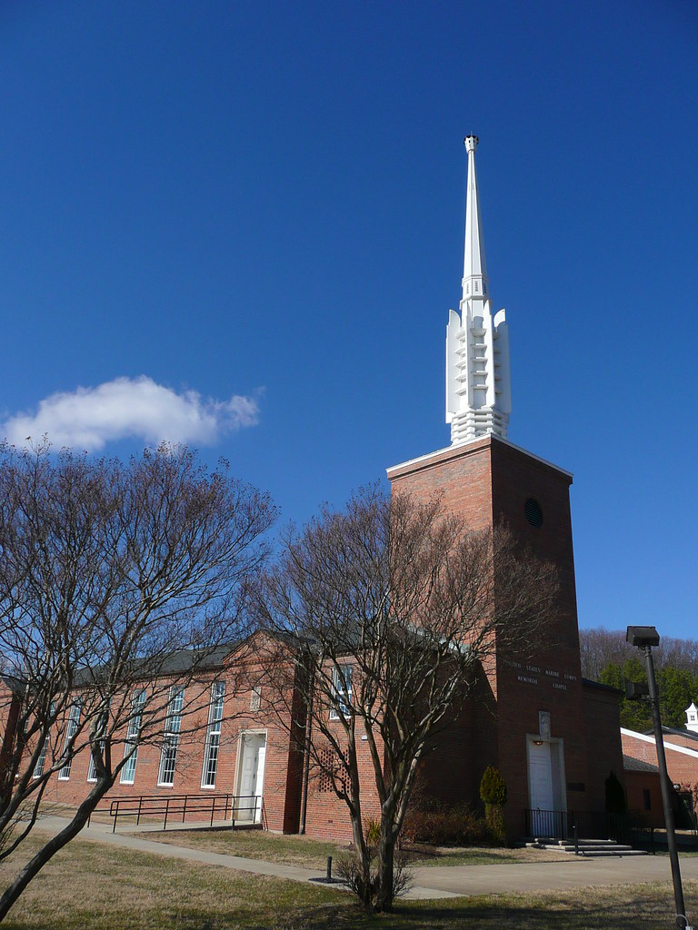 and base 4 log 2 Marine  VA  Flickr exterior Chapel Memorial Quantico, Corps