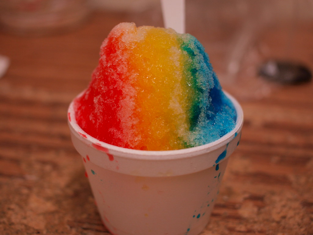 Rainbow Shave Ice Time | Yummy, miniature shaved ice with a … | Flickr