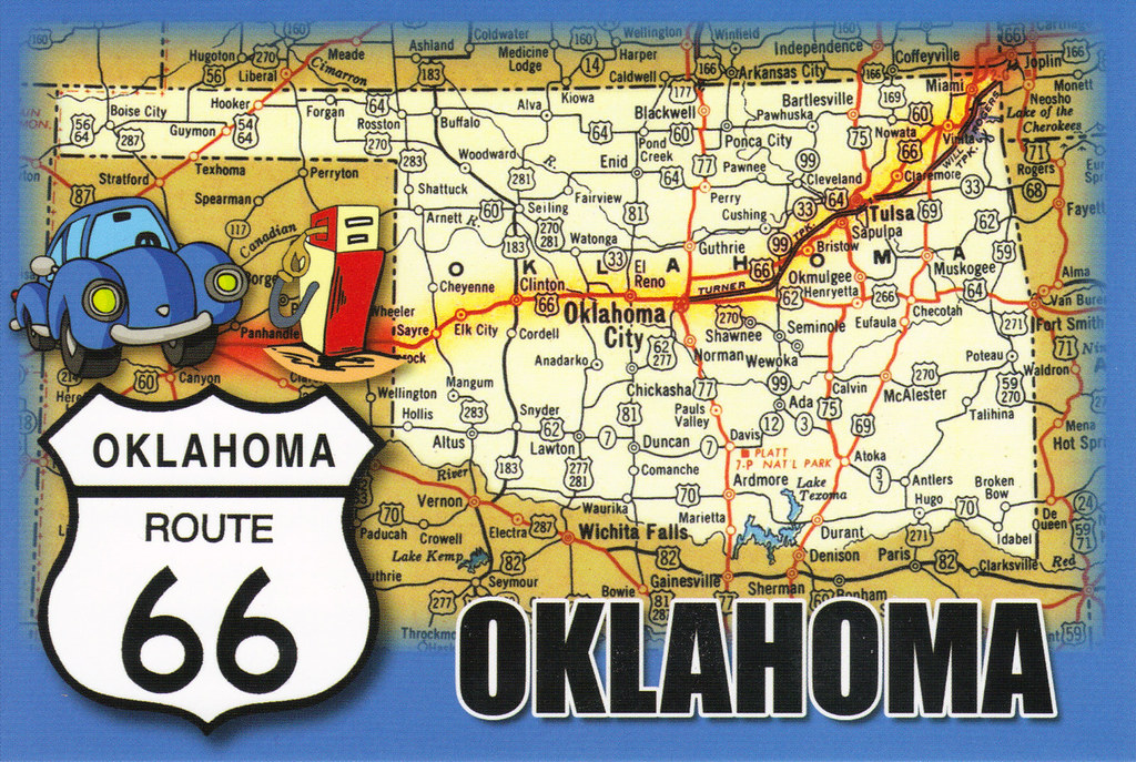 Route 66 Oklahoma Map
