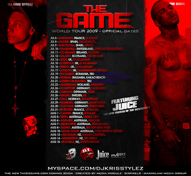 the game tour dates