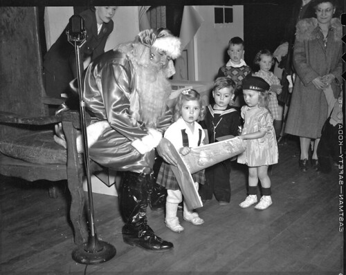 Children with Santa at City Light Christmas party, 1944 | Flickr
