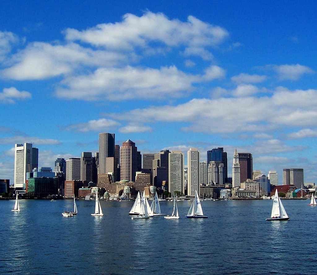 Sailing Boston Harbor Boston Skyline Boston Harbor FL Smith