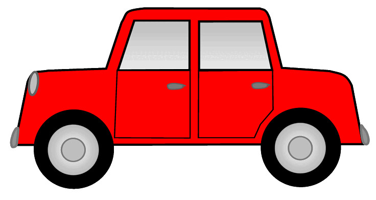 Red car sketch clipart, 12cm long  This clipart drawing 
