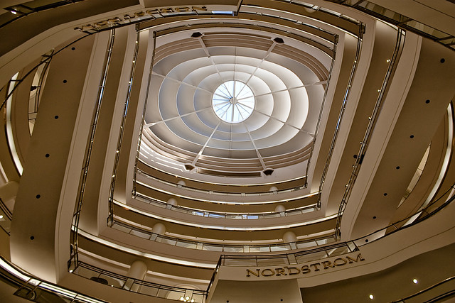 Spiral escalators and ceiling at Nordstrom SF | Flickr - Photo Sharing ...