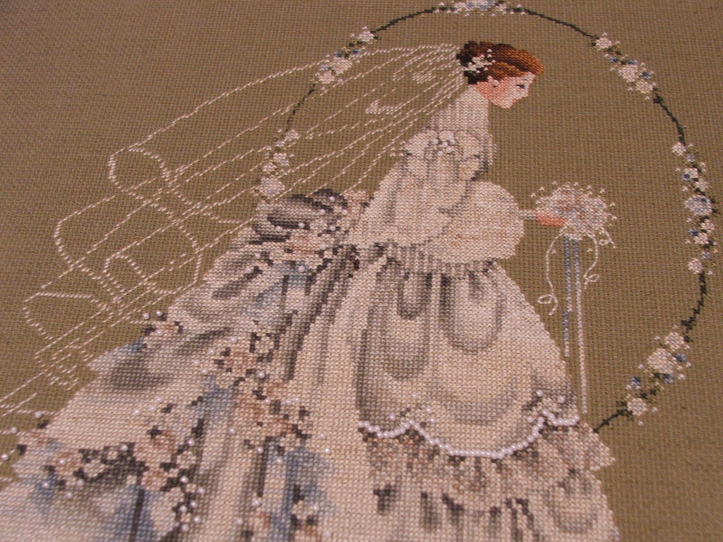 Bride cross stitch picture (Lavender & Lace) | Jill Noble | Flickr