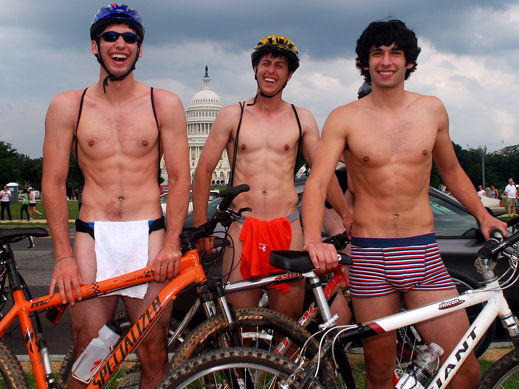 Three Genii  World Naked Bike Ride Day Washington, Dc See  Flickr-3265