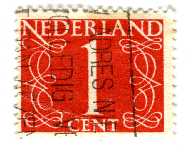 Netherlands Postage Stamp Jan Van Krimpen Numeral 1 Flickr