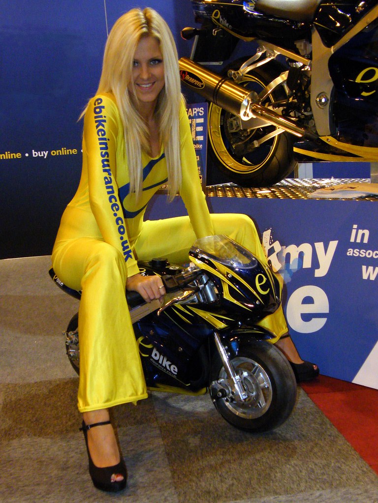 Big blonde girl on motorcycle | Or could be a small motorcyc… | Flickr