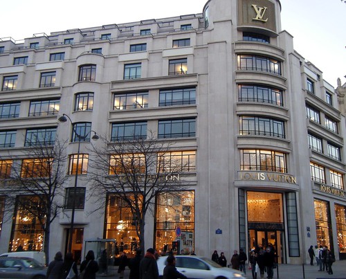 Louis Vuitton flagman store at Avenue of Champs Elysees Paris