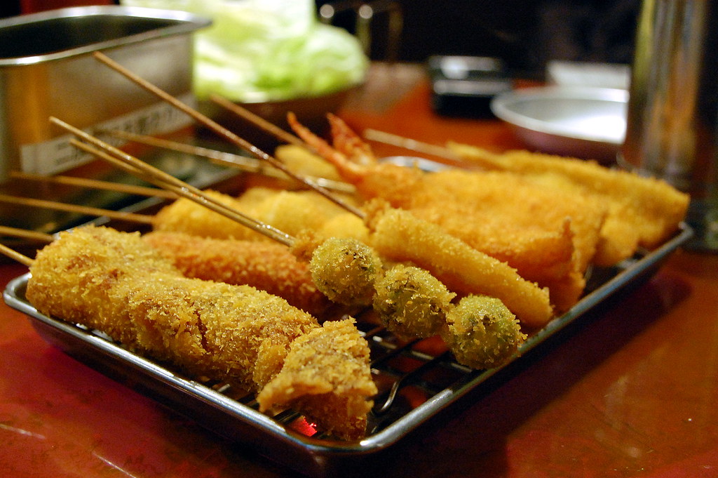 kushikatsu is food in Osaka that you have to try