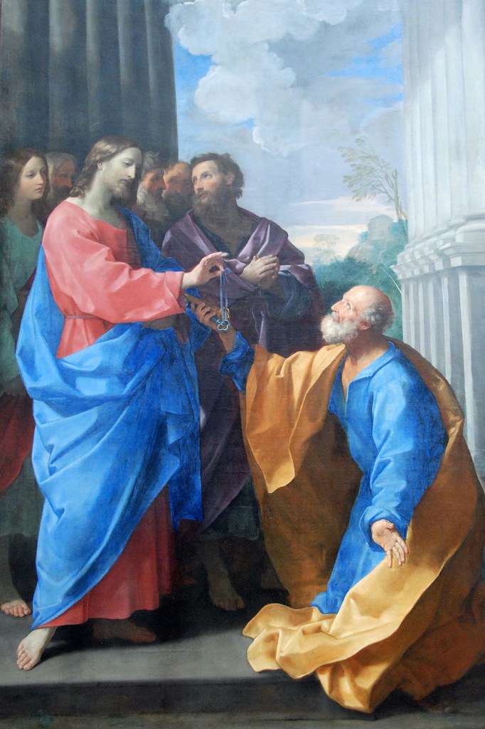 christ giving the keys of the kingdom to st peter