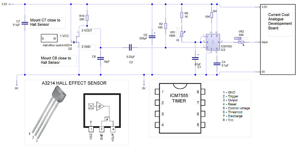 Gas Meter Sensor Circuit Diagram | Using a Hall Effect ...