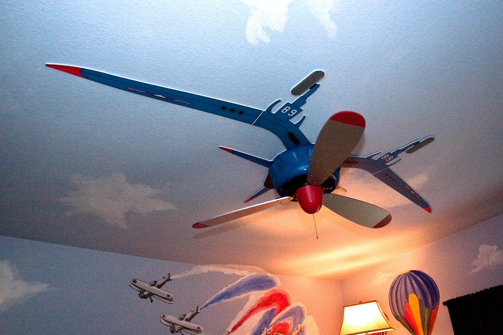 Airplane propeller ceiling fan Victoria Snider decorated h… Flickr