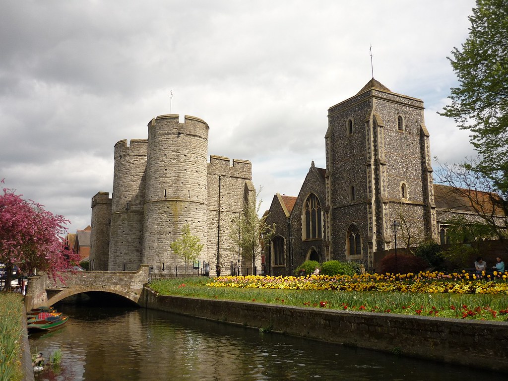West GateTowers and the Guildhall, Canterbury, Kent, Engla