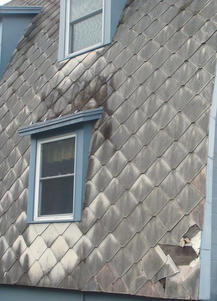 Old AsbestosCement Roof Shingles Decadesold asbestoscem… Flickr