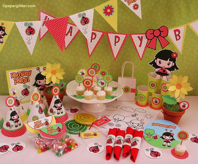 Printable Kawaii Ladybug Birthday  Party  Decorations  Flickr