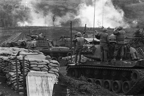Tanks on Allied Territory in Khe Sanh - ca. March 1968