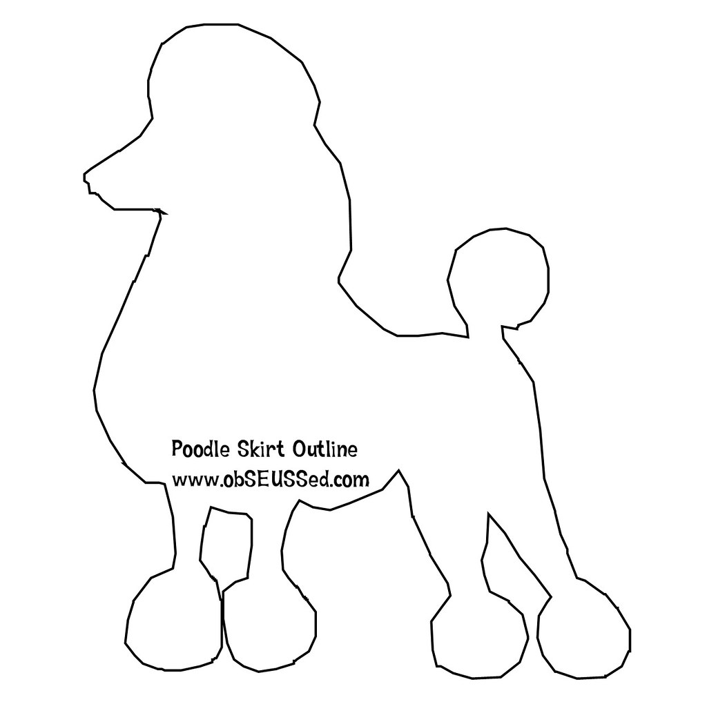 Poodle Outline ObSEUSSed NoSew Poodle skirt tutorial on w… Flickr