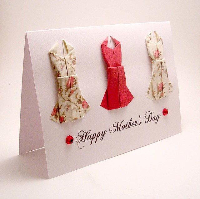 Origami Dress Mother's Day Card | kittykatkards | Flickr