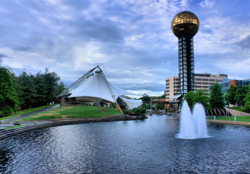 Worlds Fair Park | Knoxville TN, Sunsphere and fountains dur… | Flickr