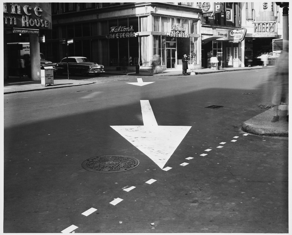 Directional Arrows Stenciled on Street, Corner of Avery an… | Flickr