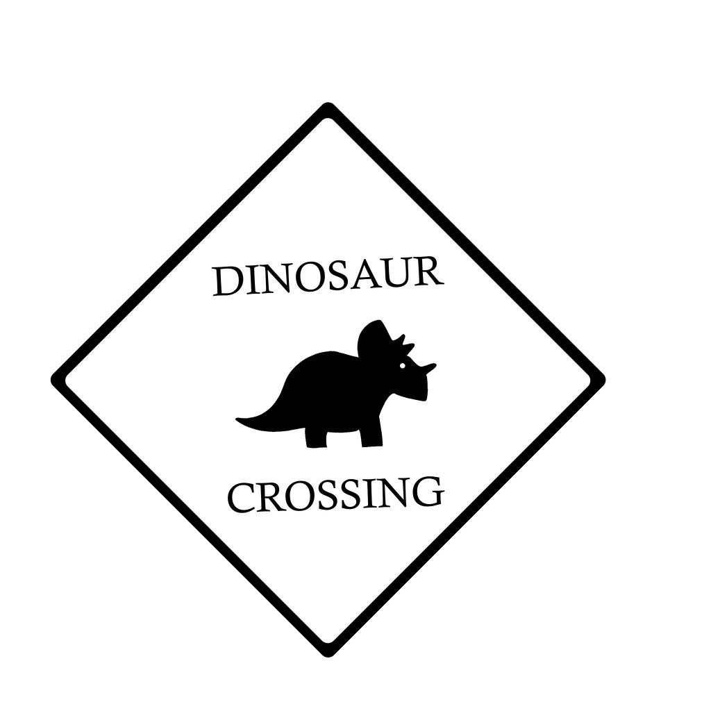 Dinosaur Crossing Sign Free Printable - Printable Word Searches