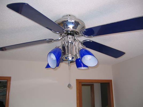 cobalt blue ceiling fan/light | Trixie Morgan | Flickr