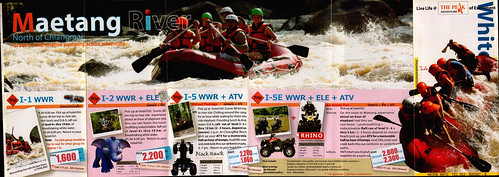 Brochure The Peak Adventure White Water Rafting Chiang Mai Thailand 1