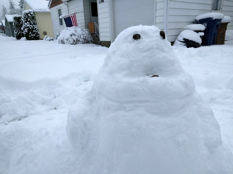 We made a snow Jabba
