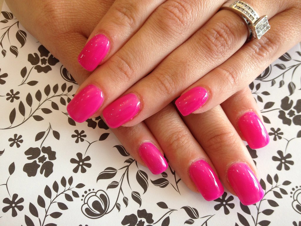6. Clear Acrylic Nails with Pink French Tips - wide 4