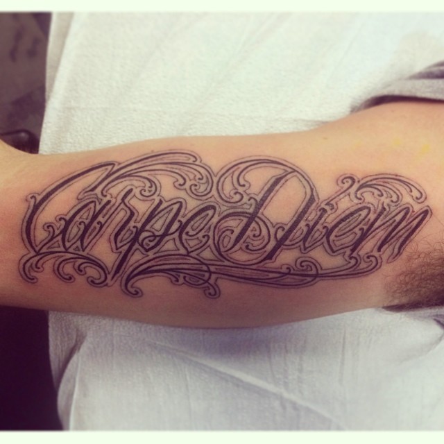 Carpe diem #tattoo #tattoos #totallyfiltered #script #scri… | Flickr