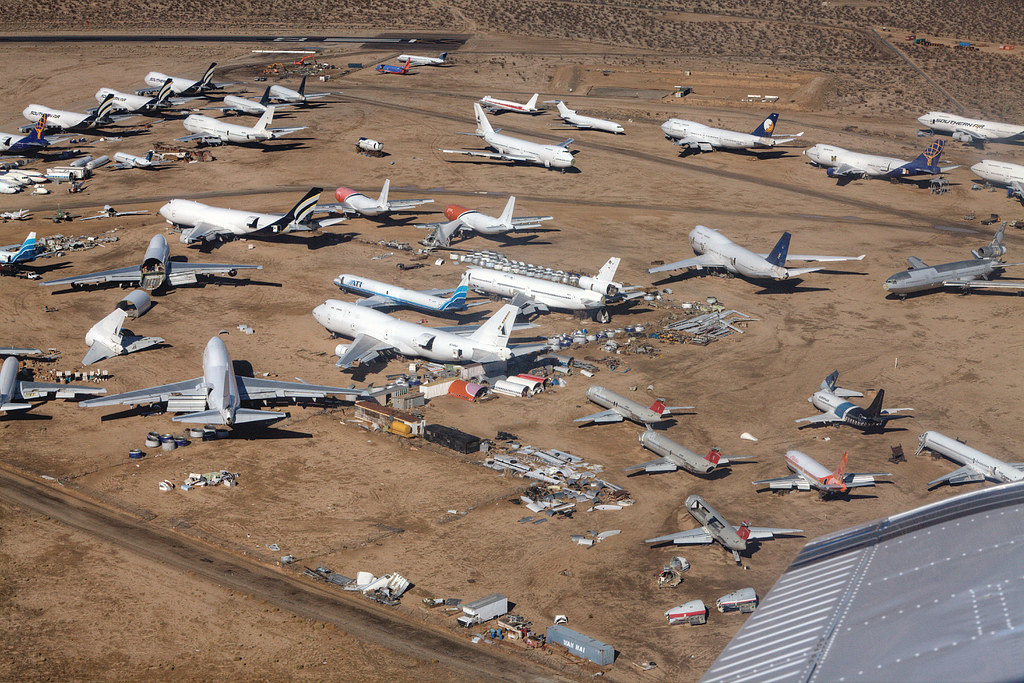 Airplane Boneyard, Mojave  Another view of the aircraft 