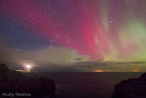 Southerly Aurora at Neist Point Lighthouse