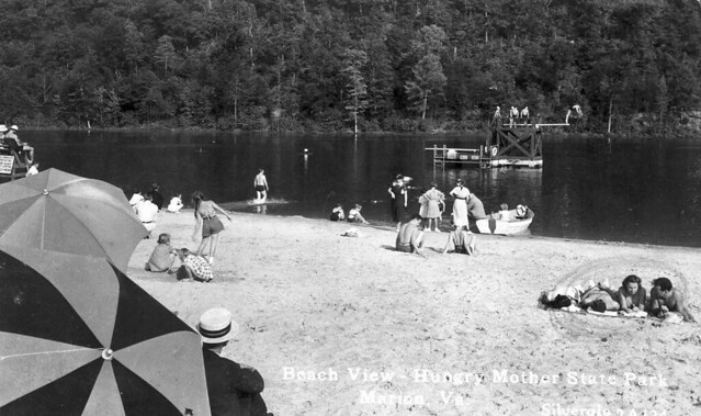 Original swimming beach at Hungry Mother State Park, Va