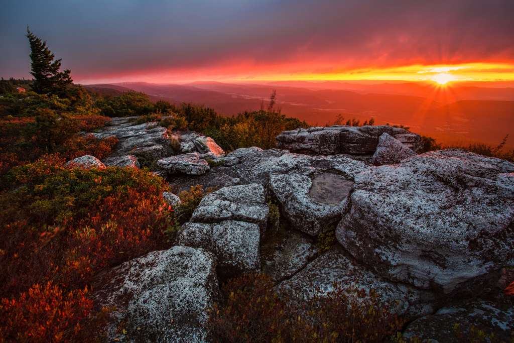Early Autumn Sunrise - Bear Rocks Preserve - West Virginia 