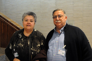 Pilar Vera y Luís Rey (AVJK5022) en las Cortes de Castilla y León instantes antes de la aprobación de la PNL por unanimidad de todos los grupos políticos en dicha Comunidad Autónoma