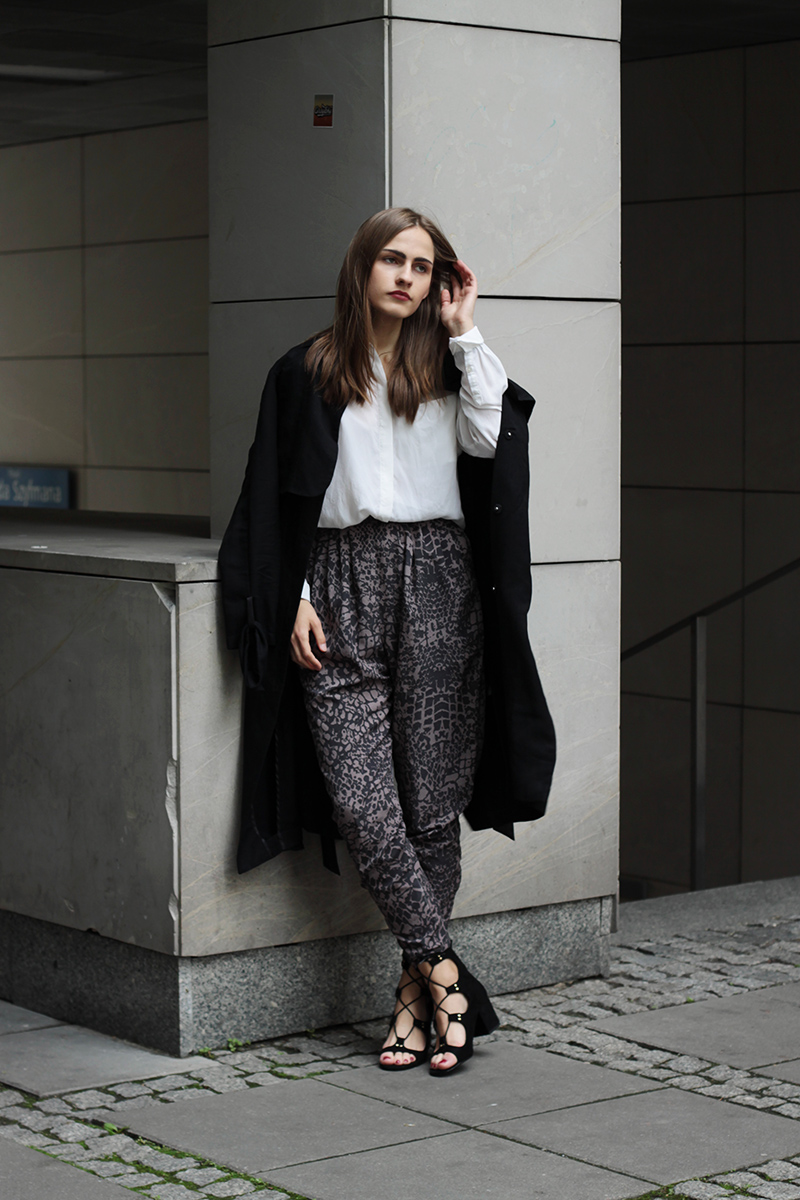 High-waisted printed trousers - SO IN CARMEL
