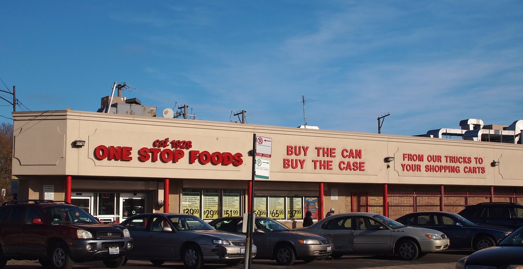 One Stop Foods The "Original Stock Up Store" is located