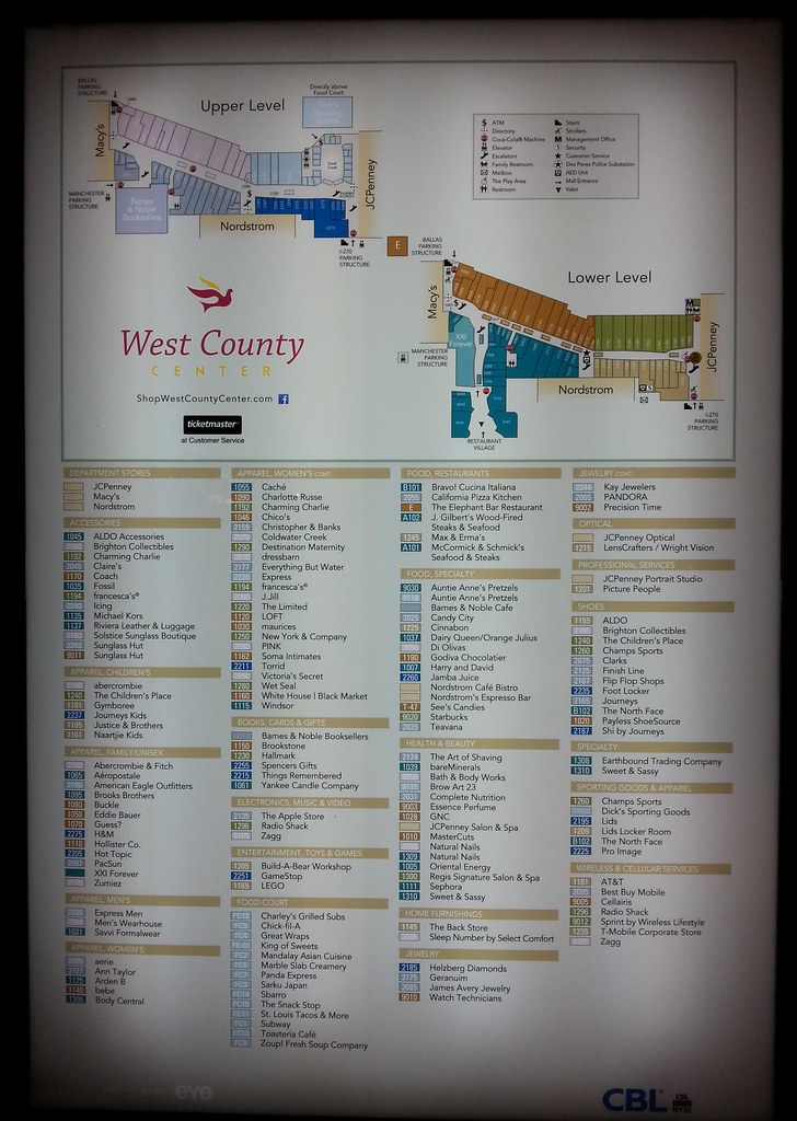 Mall Directory at West County Center Des Peres MO 20131 Flickr