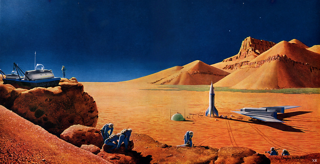 1956 ... exploration of Mars | artist- Chesley Bonestell | Flickr