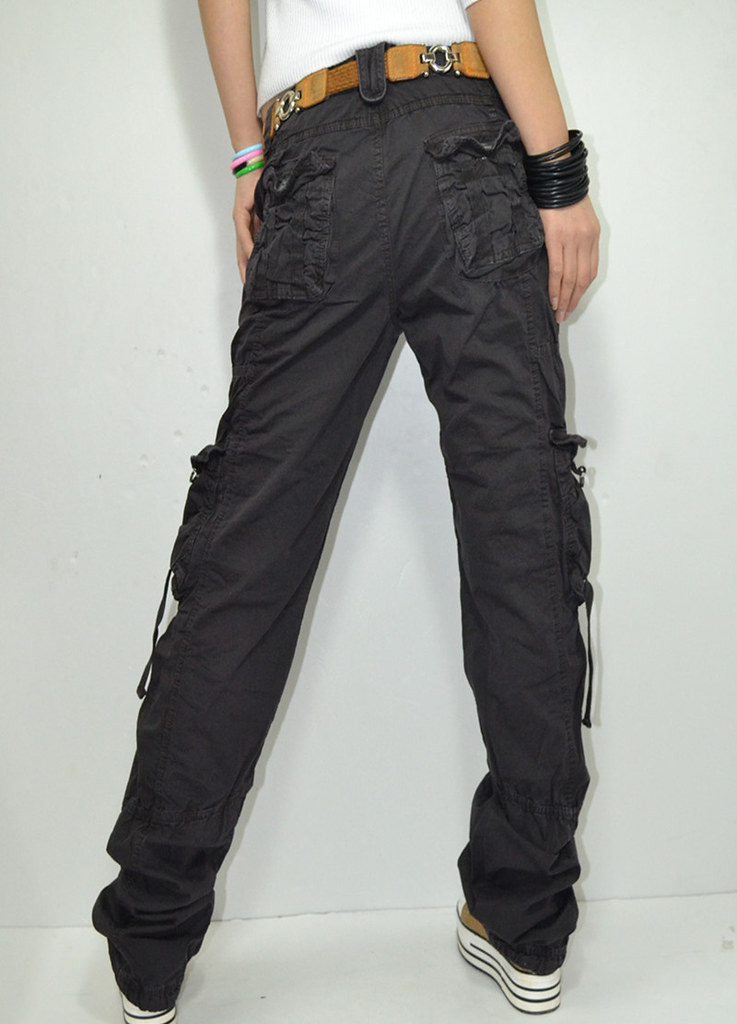 Ladies leisure multi-pocket cargo pants | Casual Pants www.t… | Flickr