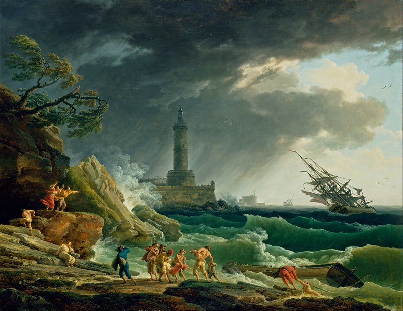 Claude-Joseph Vernet - A Storm on a Mediterranean Coast (1767)