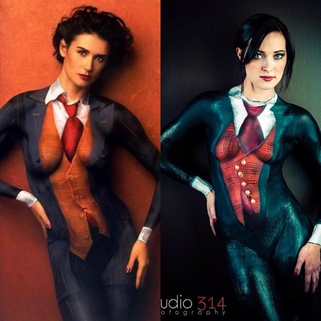 Our tribute to the famous demi  moore  body paint  How did w 