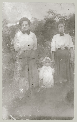 Two women and a child
