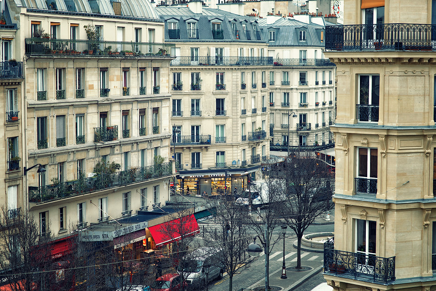 Латинский квартал в Париже: вид сверху