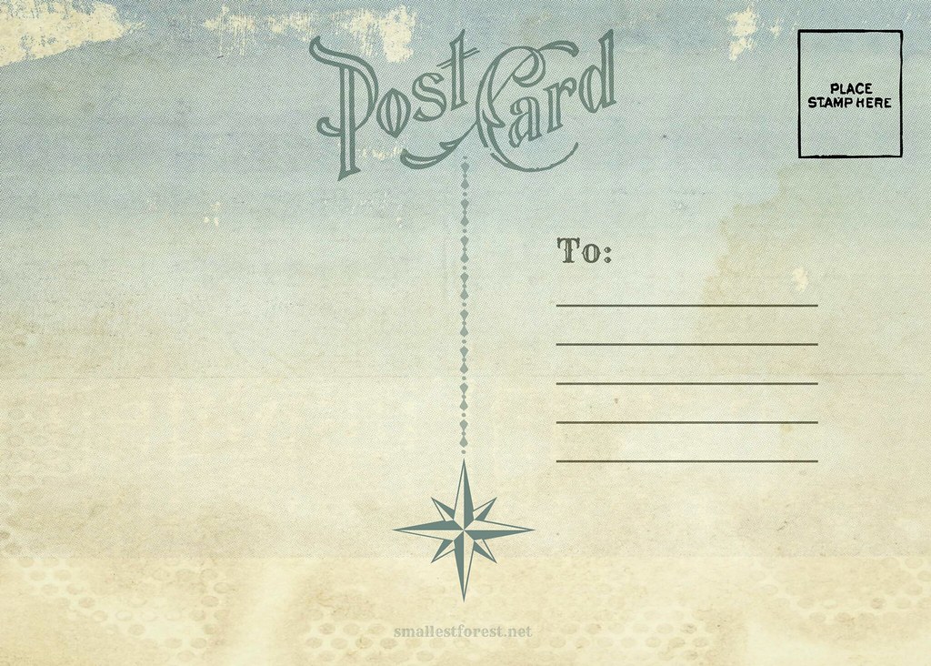 back of postcard template