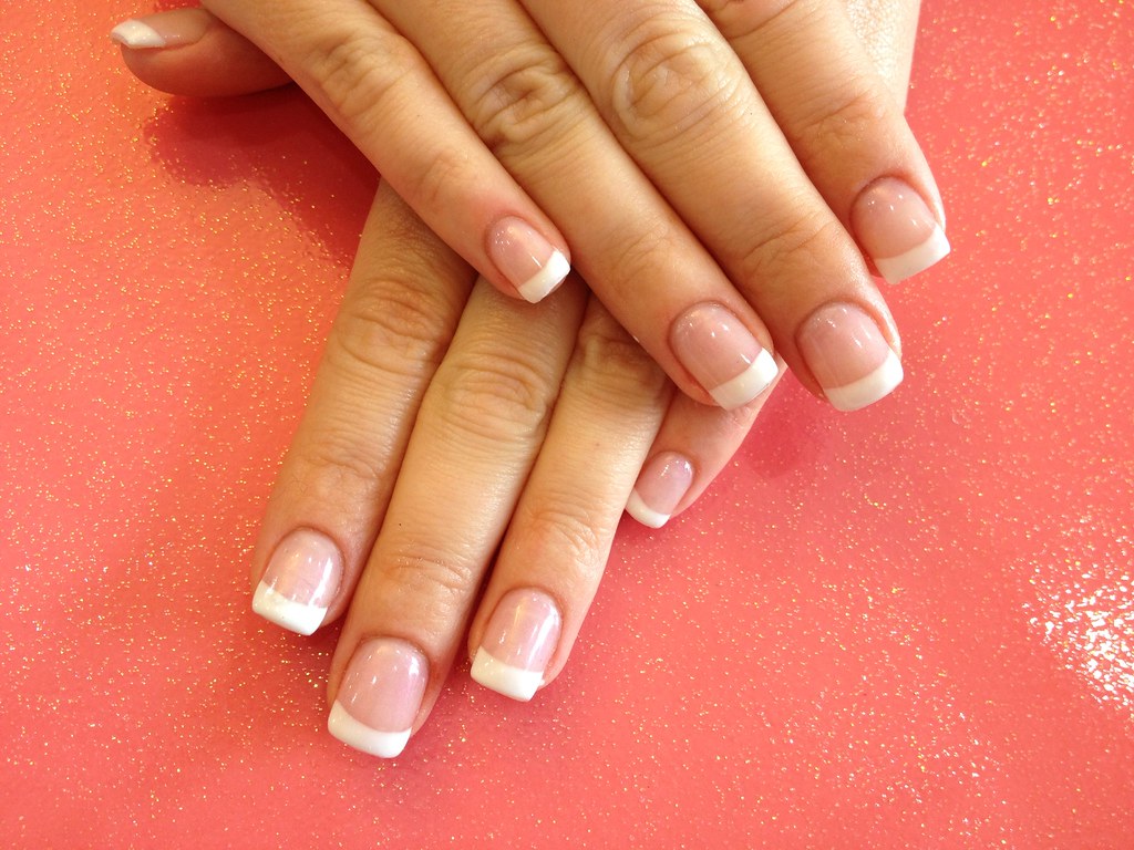 french gel nail overlay